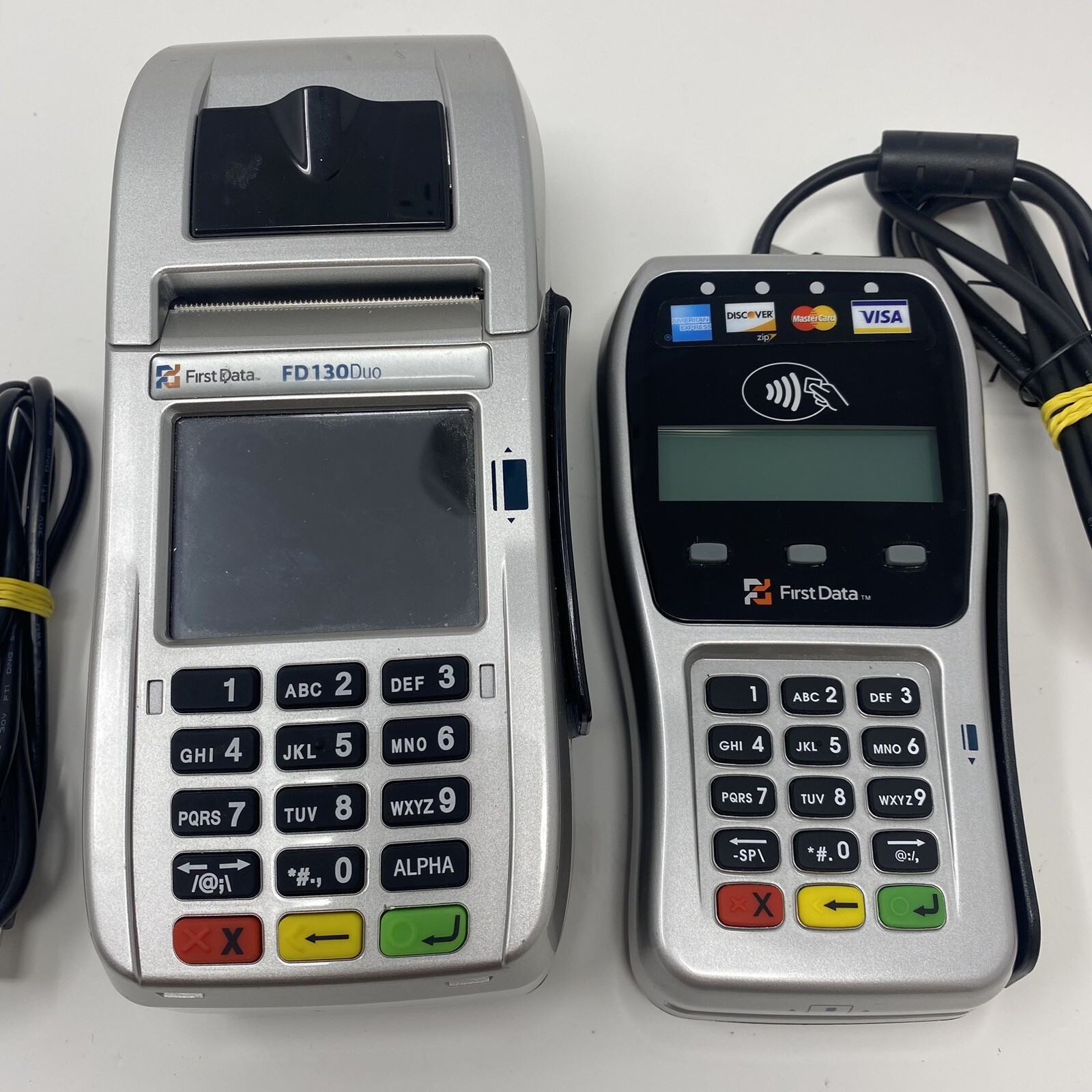 First Data FD130 Duo and FD-35 PIN Pad Credit Debit Card POS Terminal UNTESTED