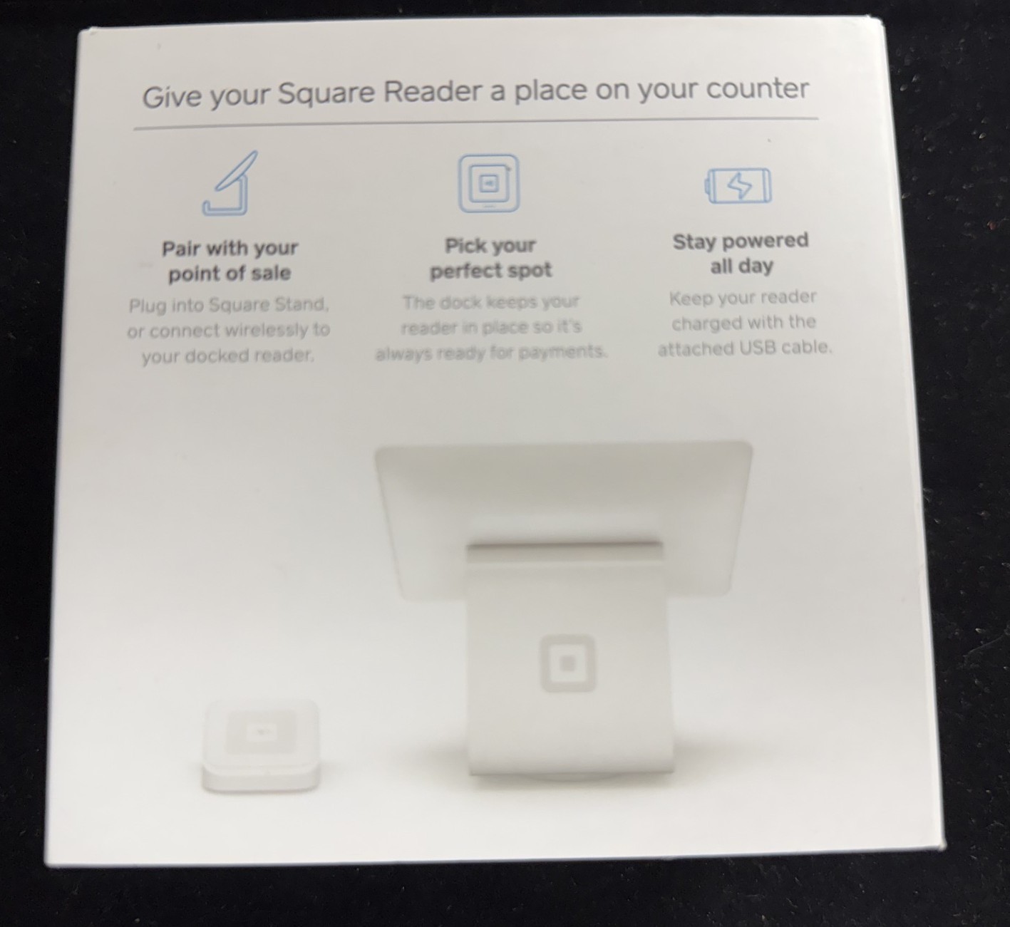 Square A-SKU-0120 Dock For Contactless Card Reader – Unopened Sealed Package