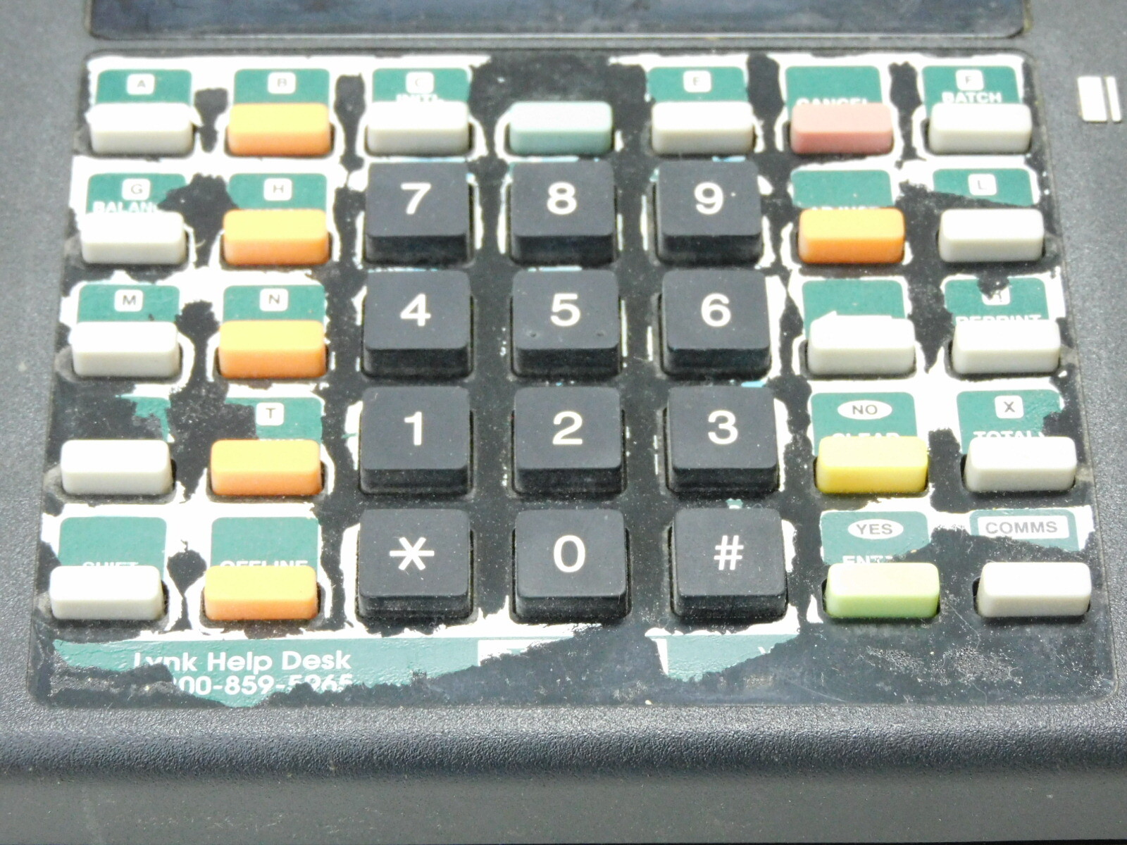 Hypercom HYP T77F Credit Card Processor Terminal Keypad