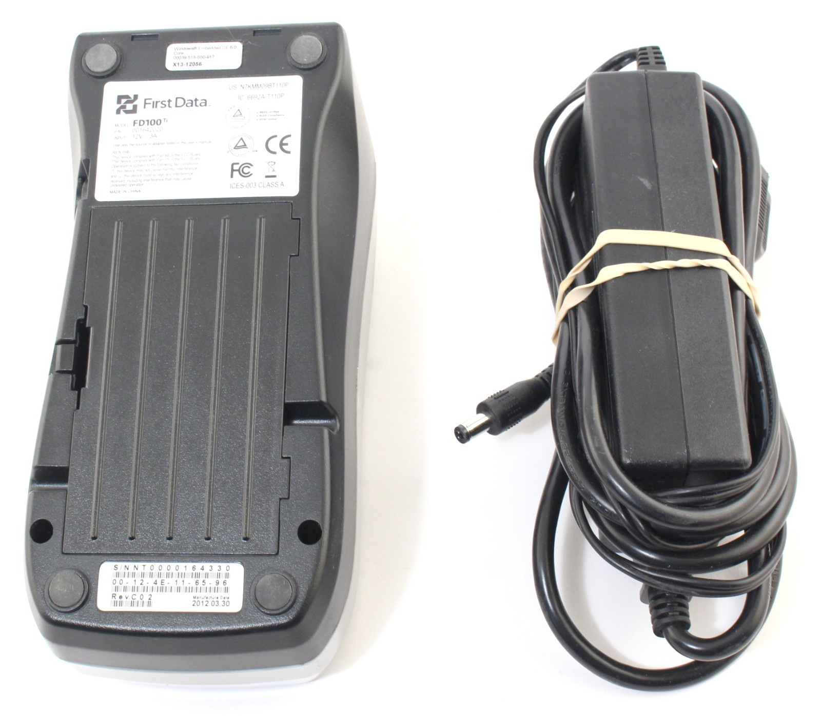 First Data FD100Ti POS Credit Card Terminal Reader & Receipt Printer; 6170655