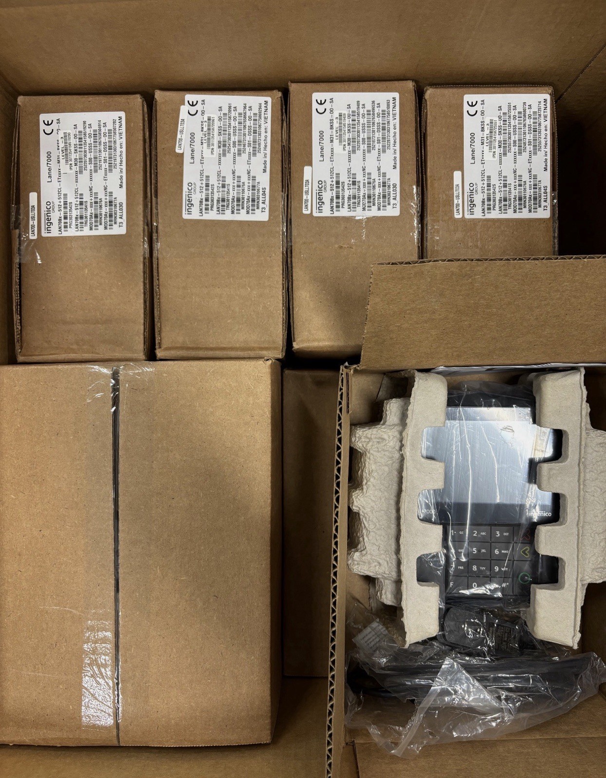 Ingenico Lane 7000 5″ Contactless POS Credit Card Payment Terminal Lot Of 10