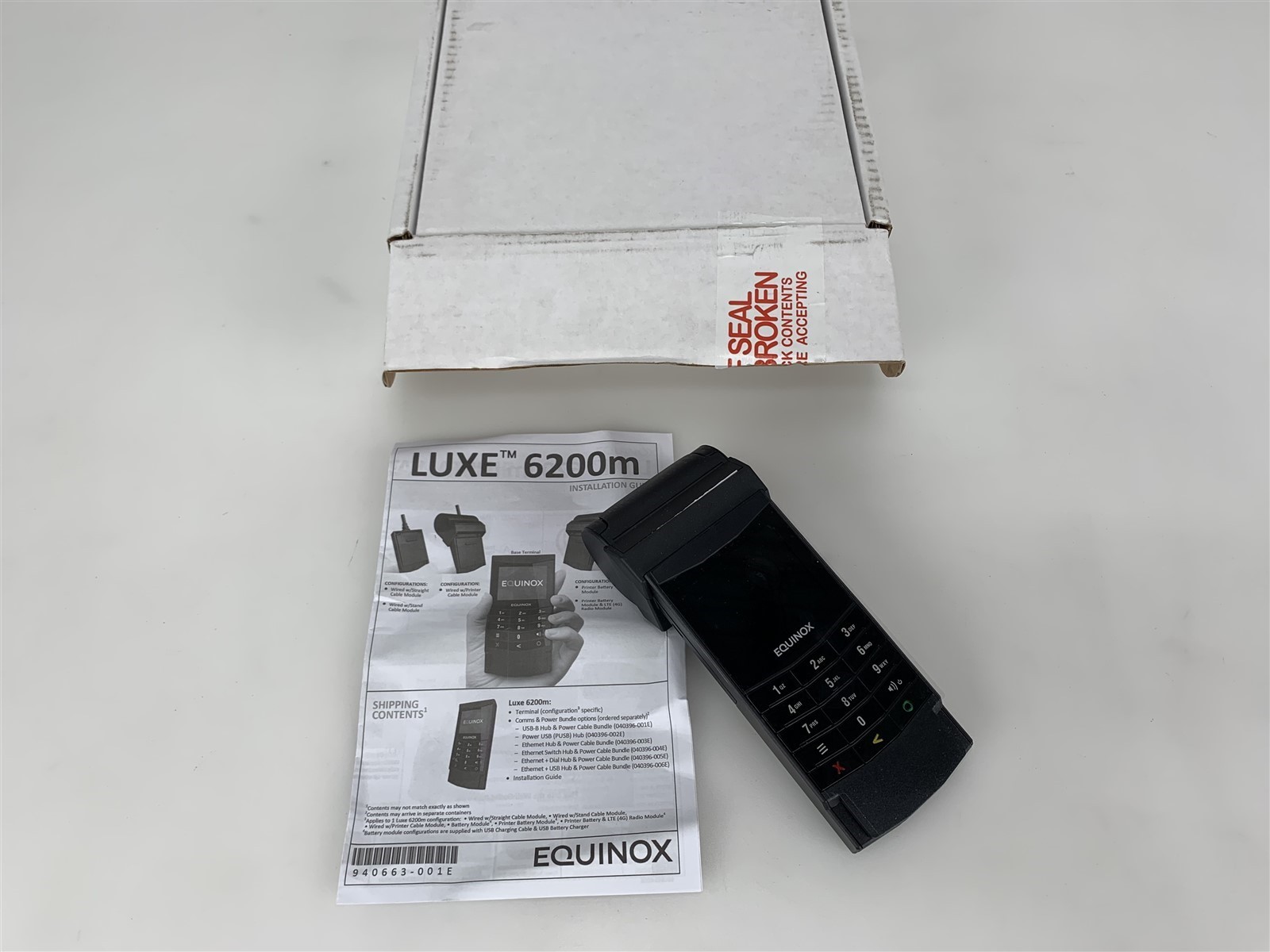 Equinox Luxe 6200m WLAN Printer Mobile Payment Terminal A10400-209E LX6200010000