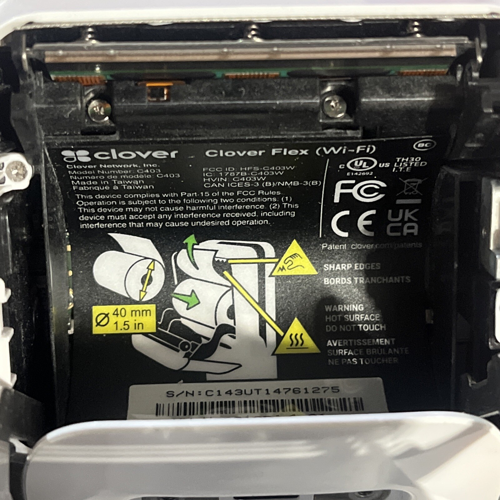 CLOVER FLEX C403 WIRELESS CREDIT CARD TERMINAL