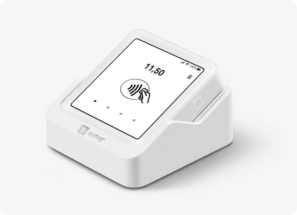 SumUp Solo Card Reader with Charging Cradle – Contactless & Chip Payments
