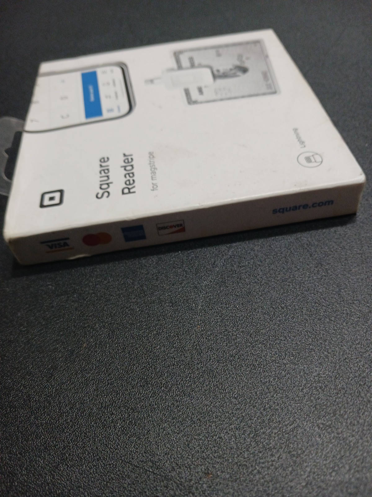 NEW Square Magstripe Reader with Lightning Connector Glossy White Sealed