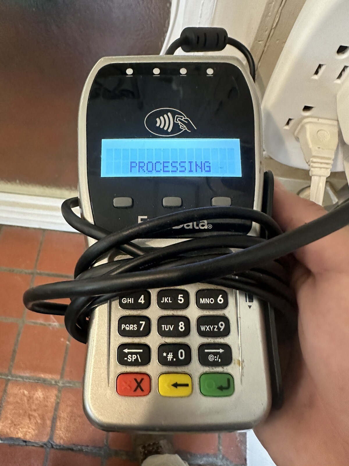 First Data FD-35 Pin Pad Credit Card Reader USB powered WORKING