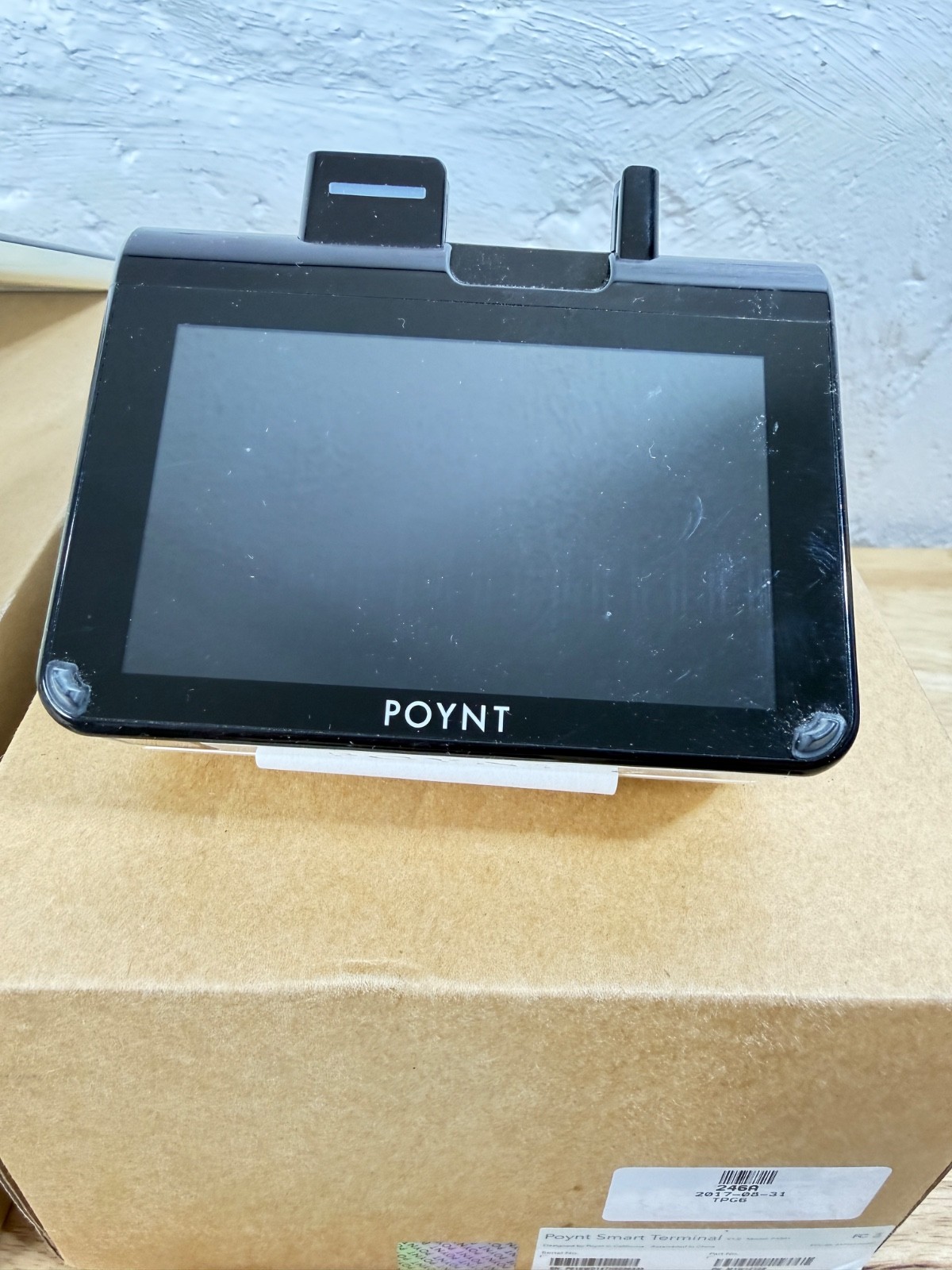 Lot of 2 Poynt P3301 Smart Terminals Wireless Credit Card Readers w Accessories
