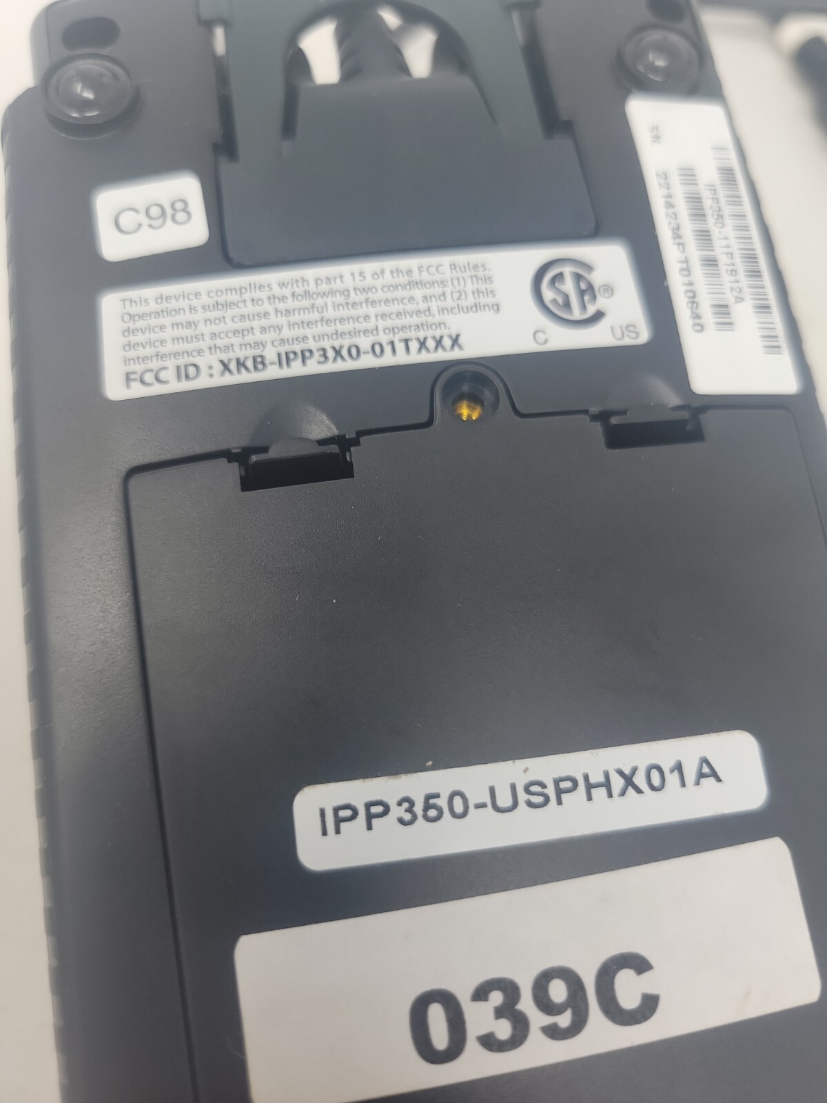 Ingenico Credit Card Payment Terminal Reader iPP350 – 01T1305A – USPHX01A