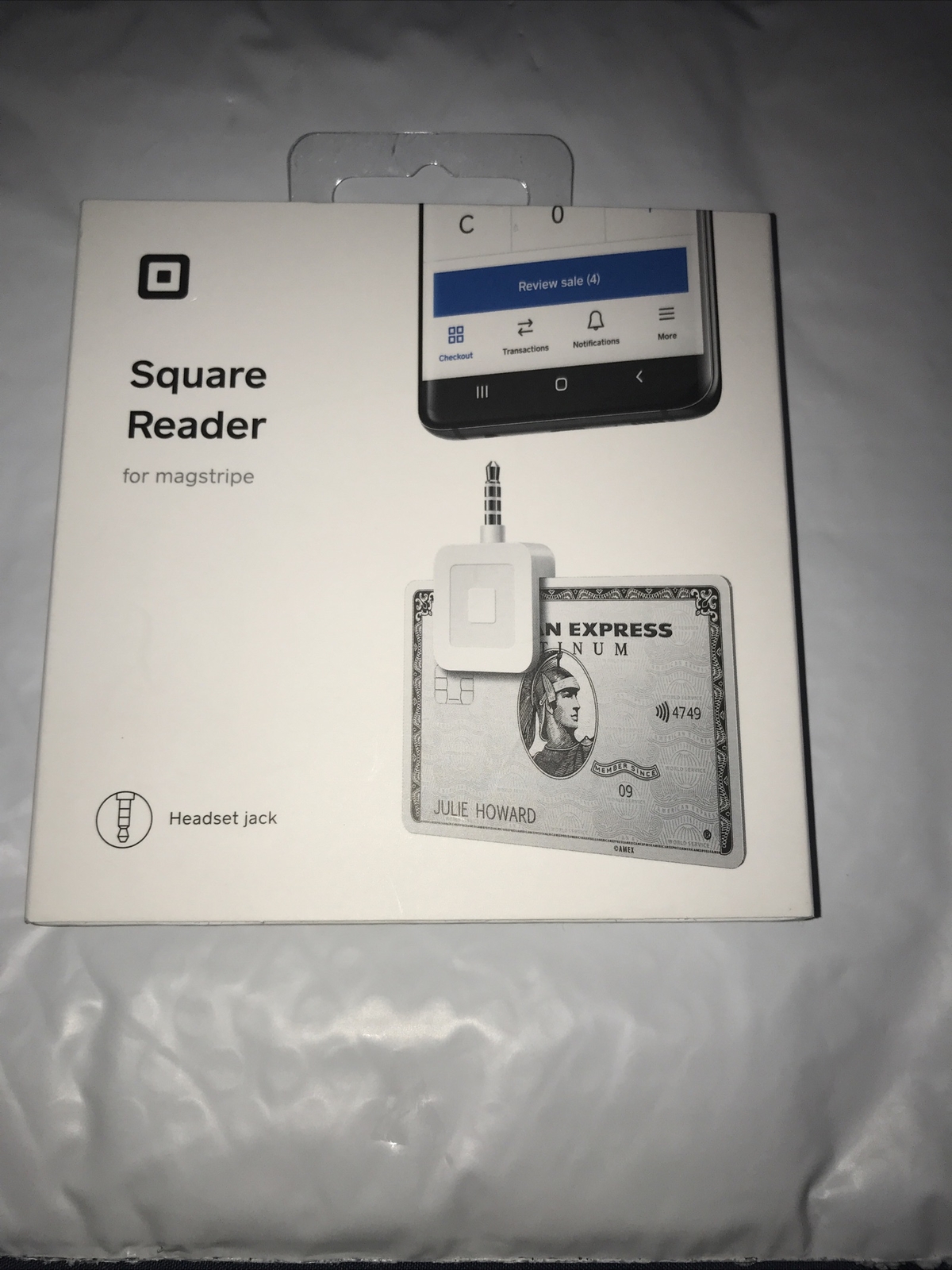 Square A-PKG-0206-01 Credit Debit Card Reader – White for Apple iPhone and…