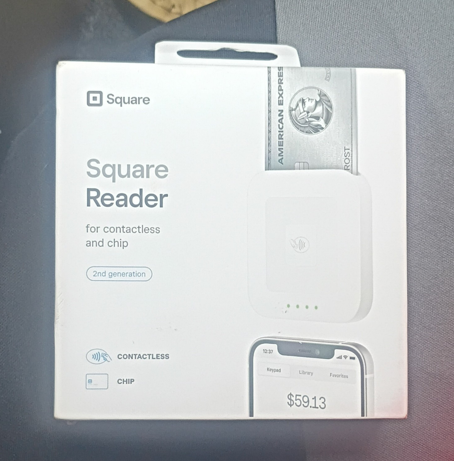 Square Wireless Credit Card Reader Contactless & Chip 2nd Gen iOS Android