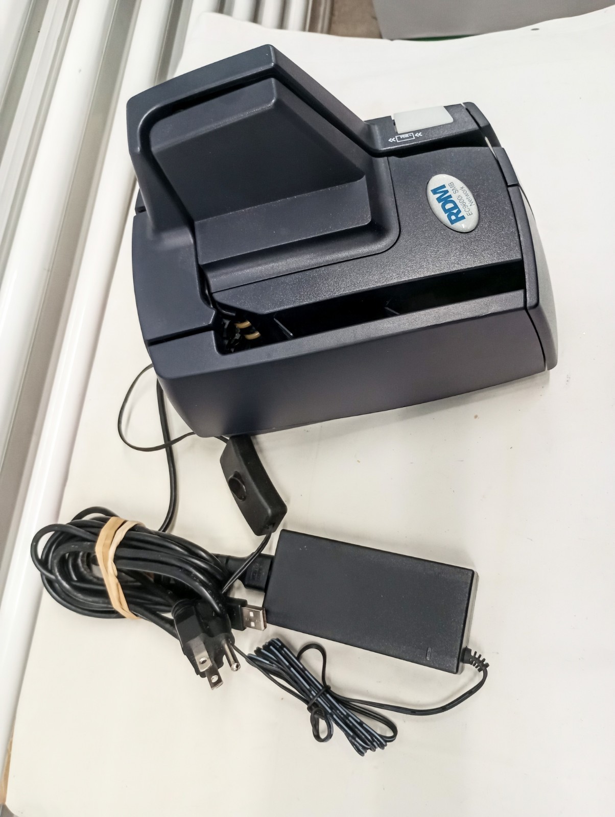 RDM EC9600i AF Check Scanner 970 Page Count with AC adapter