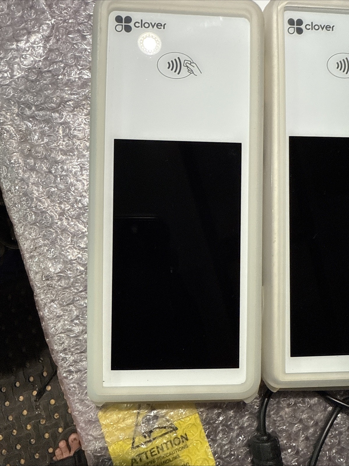 Clover Flex 2 C403 Card Reader POS System + Clover K400 Flex Cradle Lot of 2