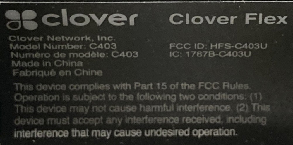 Lot of 5 Clover Flex C403 Wireless Credit Card Terminal w/ Cradle (As Is)