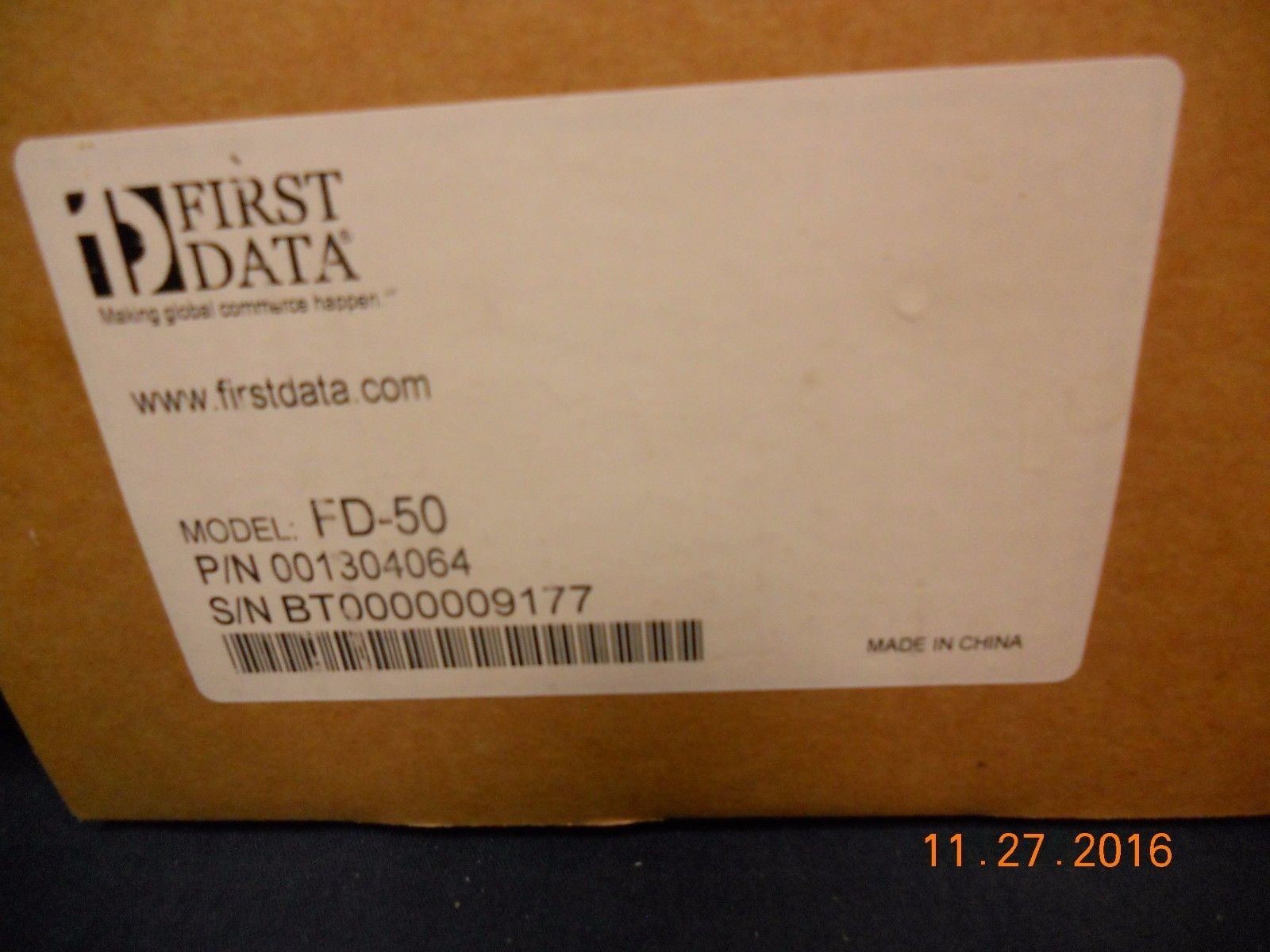 First Data FD-50 Credit Card Terminal