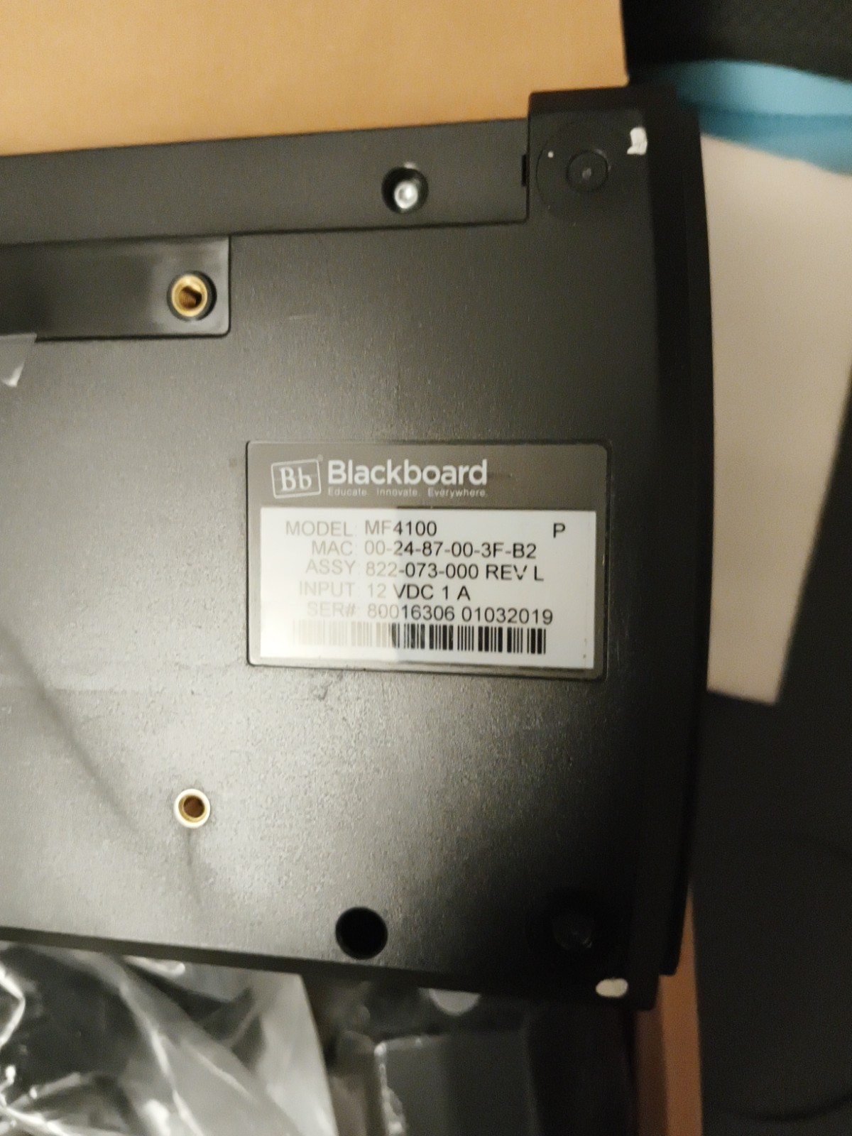 Blackboard BB MF4100 Digital LCD card Reader System Access ONLY DEVICE Black