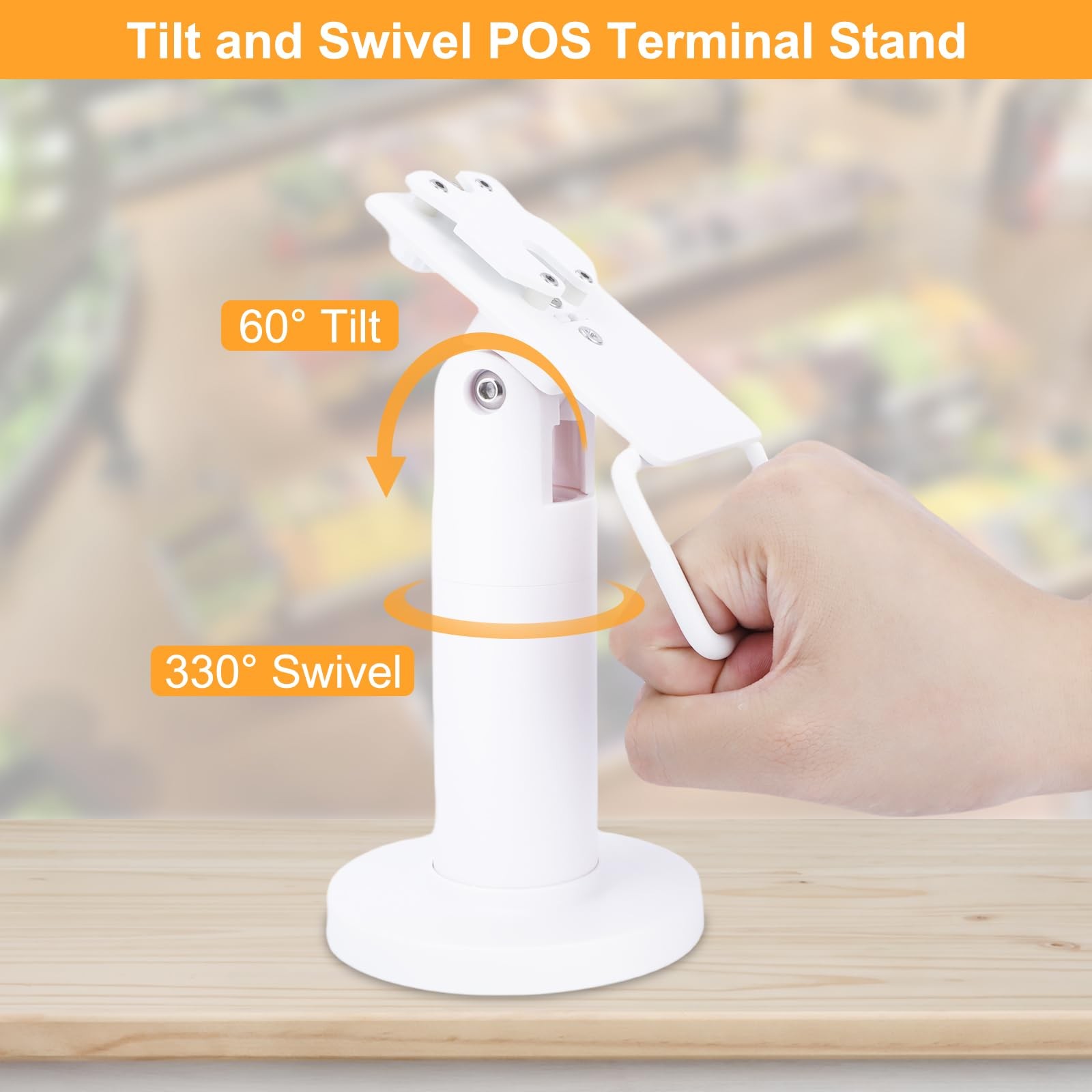 Credit Card Terminal Stand for Ingenico Lane/3000/3600/7000/8000, Metal Square P