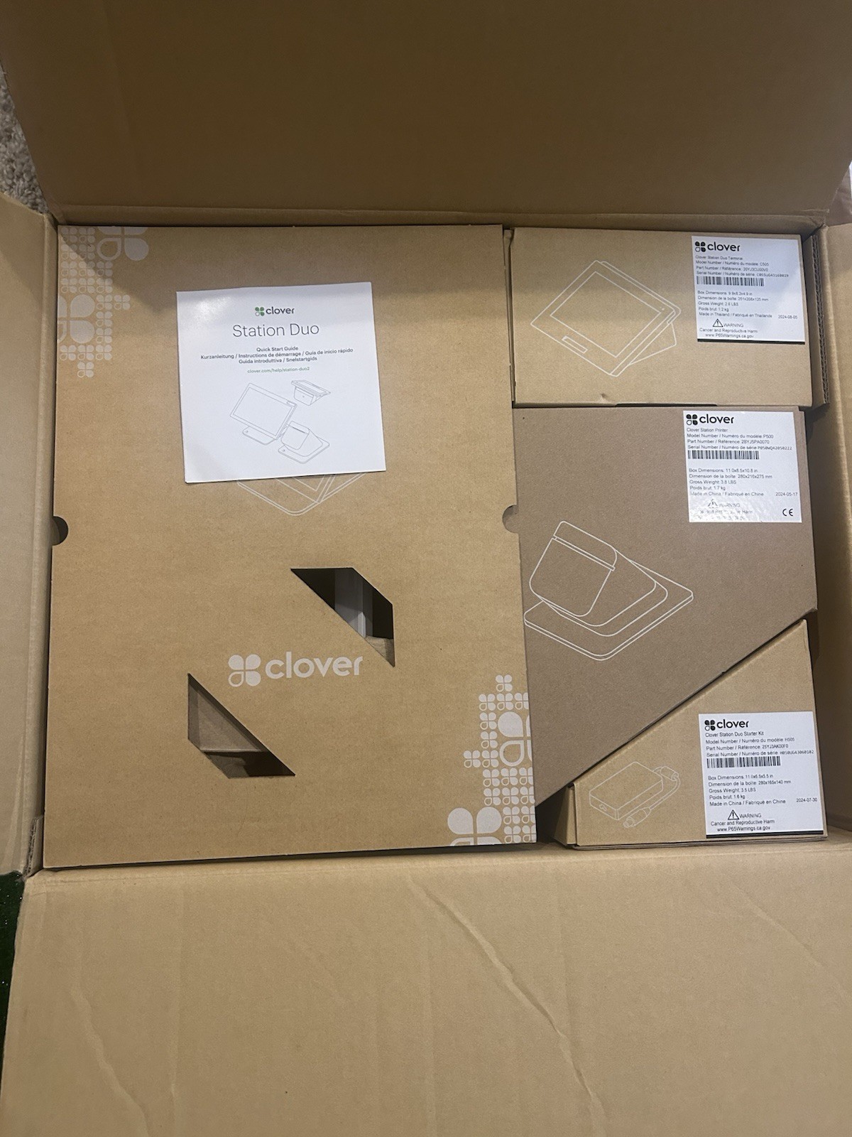 Brand New Clover Station POS Terminal System Duo Full Bundle Unlocked in Box