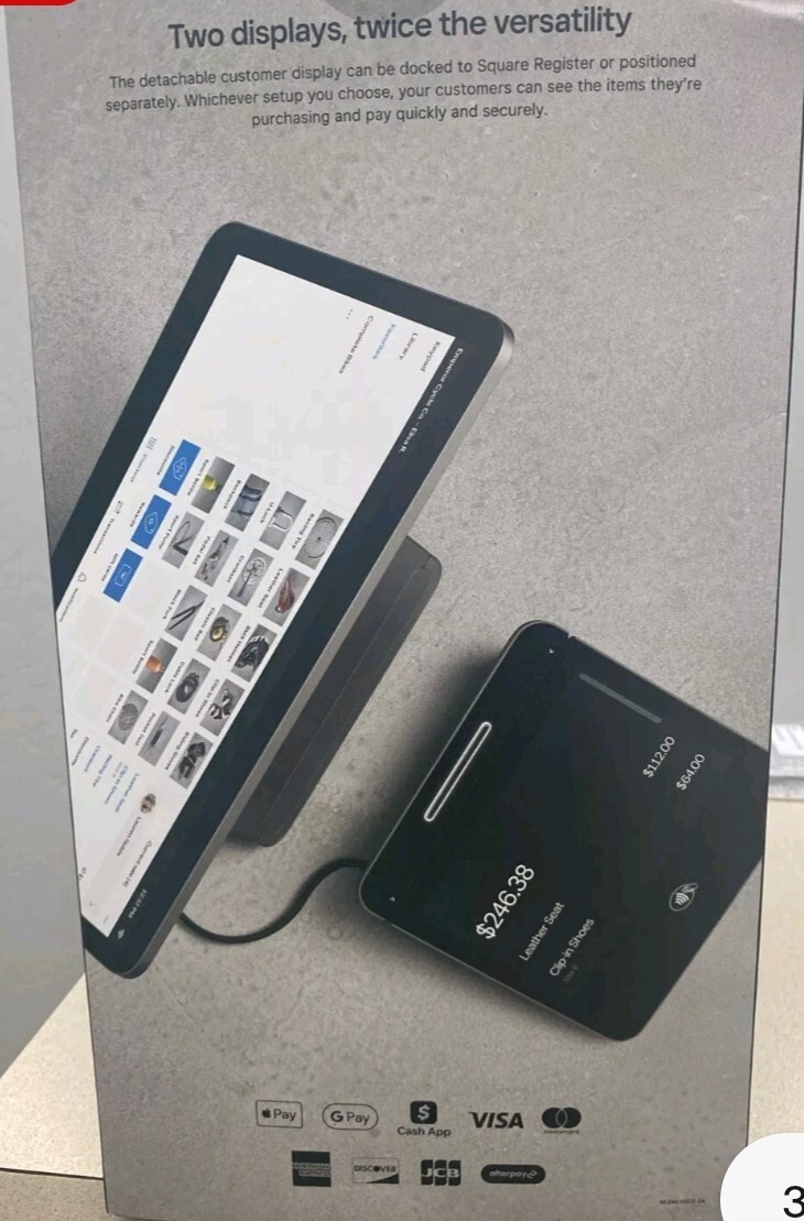 Square POS System Black,Register Model SPS1-01