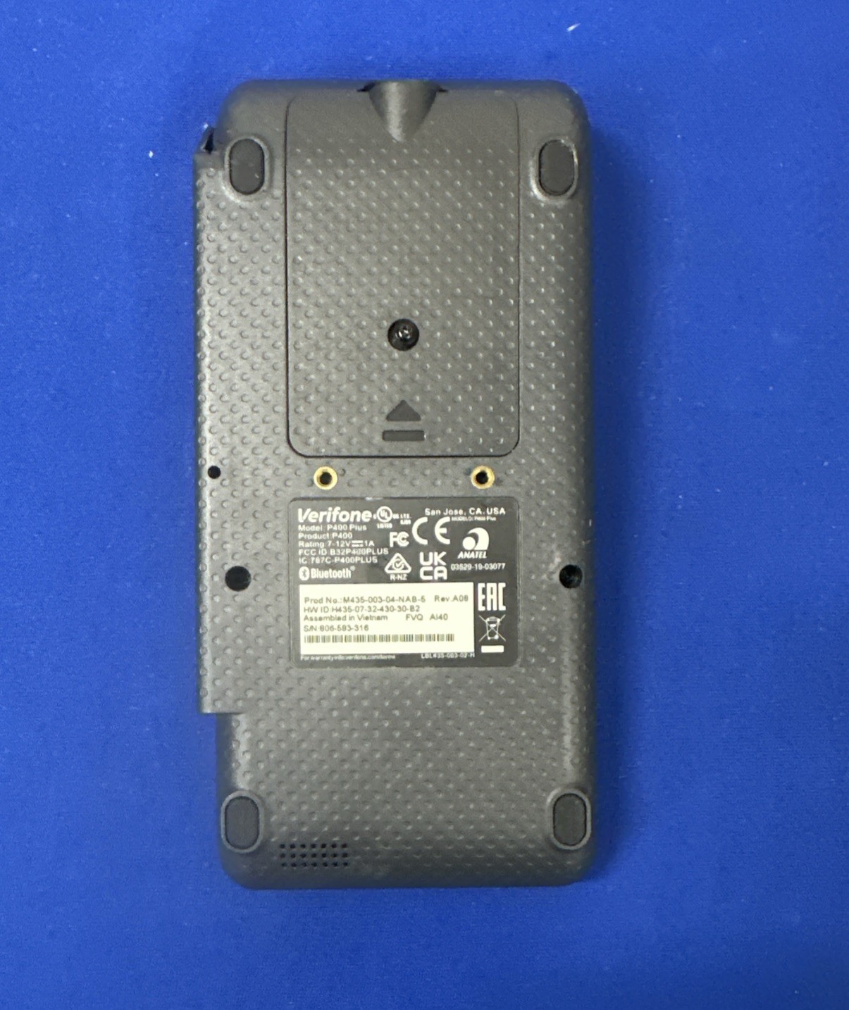 VeriFone P400 Plus PIN Pad (M435-003-04-NAA/NAB-5) Used Untested