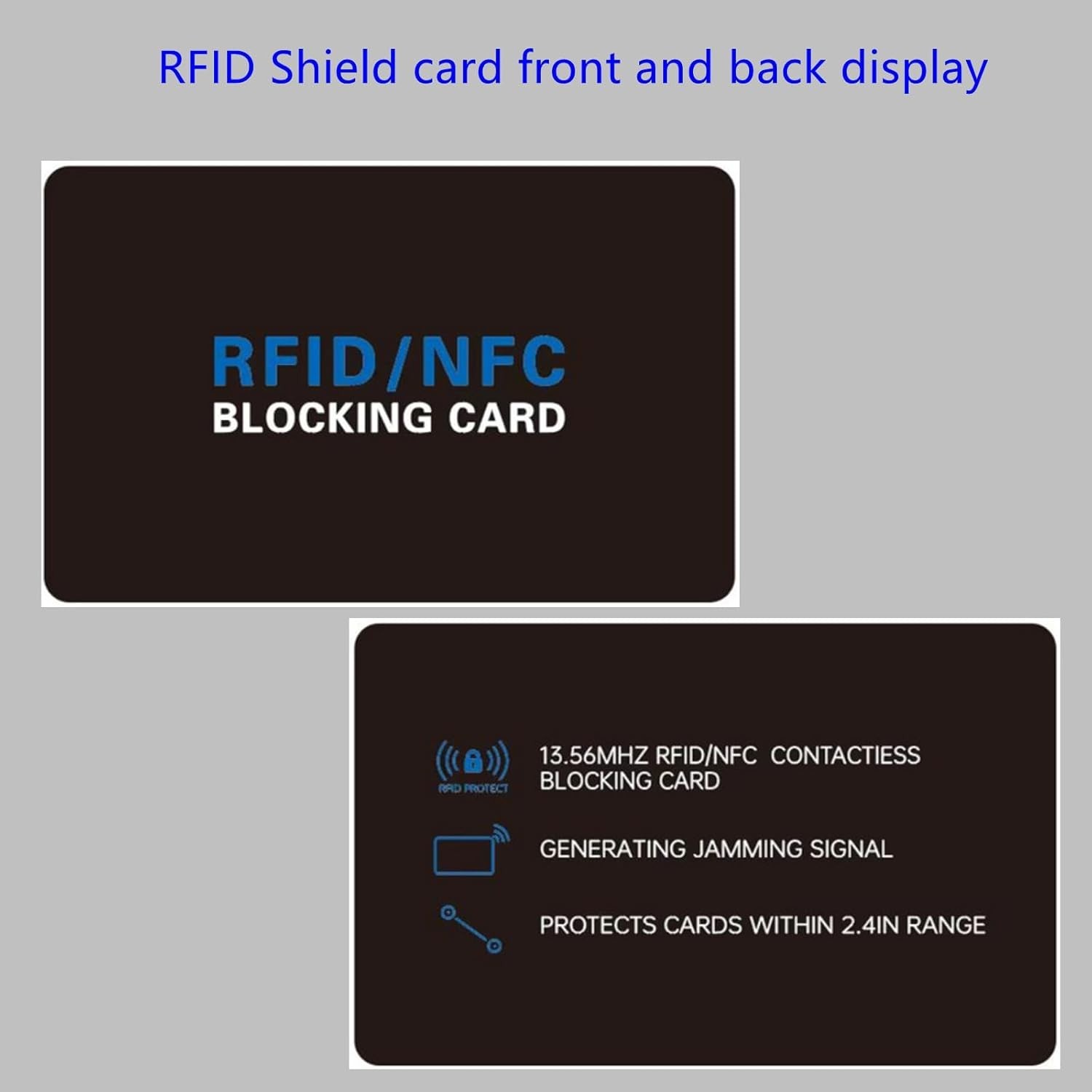 RFID Blocking Card – NFC Contactless Credit Debit Card Protector (5 Pack)