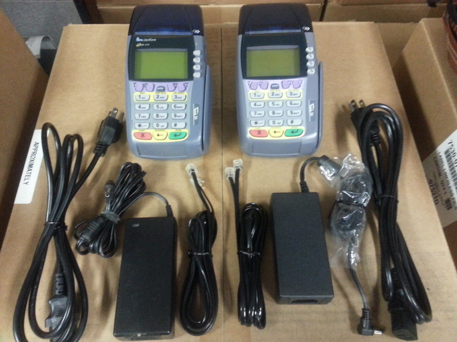 LOT OF 12 – OMNI 3740 VERIFONE TERMINALS – Complete Sets w/ Warranty – 3750 3730