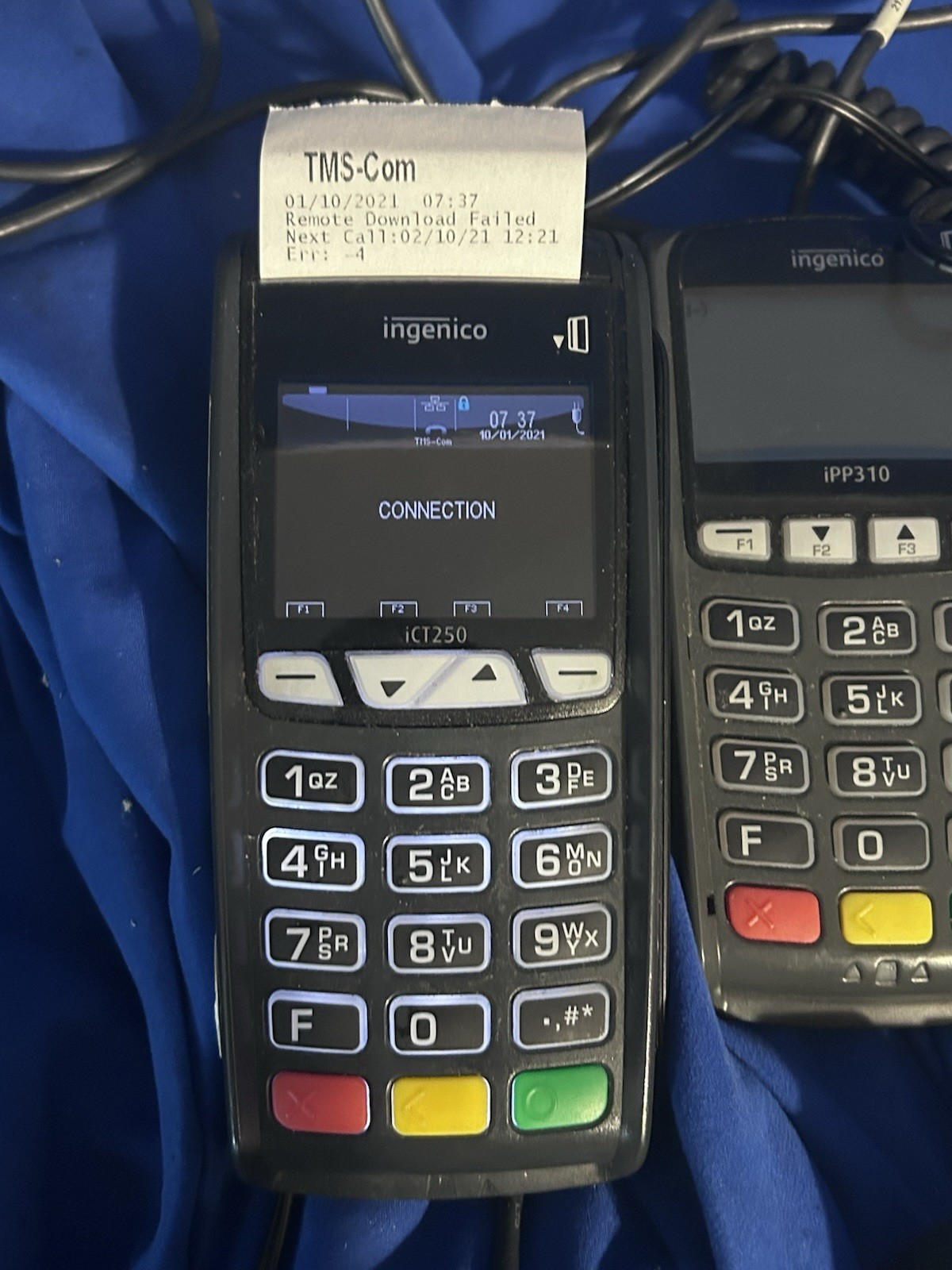 2 Pair of Ingenico Credit Card Readers iCT250 & iPP310 TSYS system only