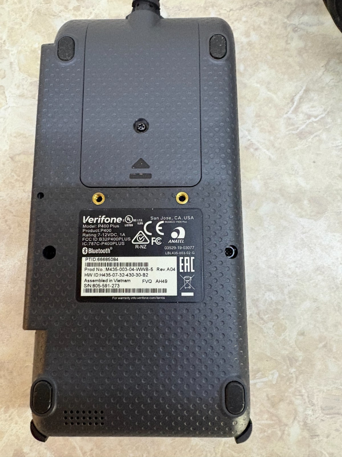 VeriFone P400 Plus Credit Card Reader –