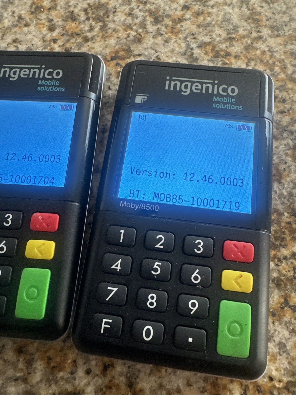 Lot Of 2 Moby Ingenico 8500. Moby/8500