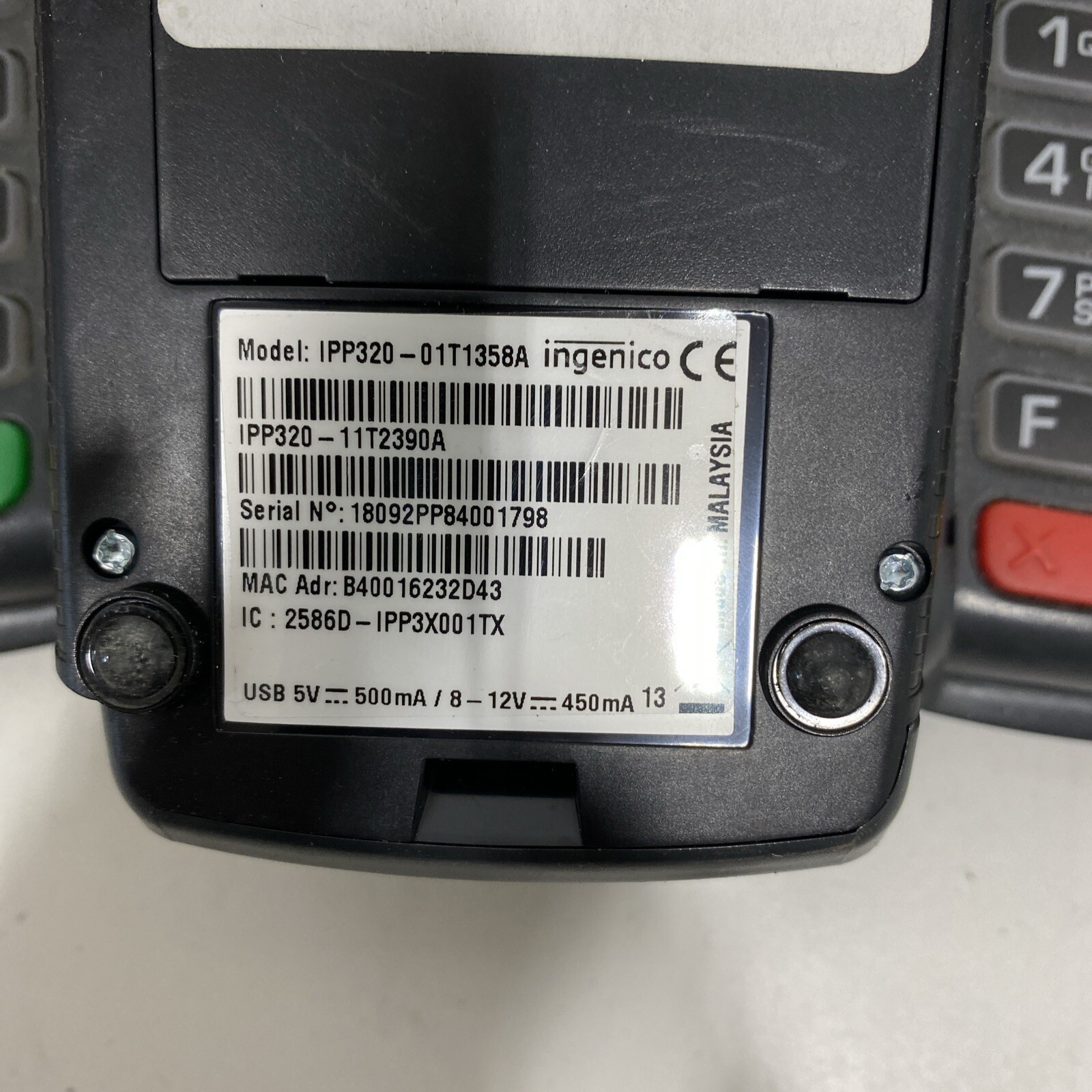 INGENICO IPP320 POS CREDIT CARD READER IPP320-01T1358A Lot of 9 w/ USB cables
