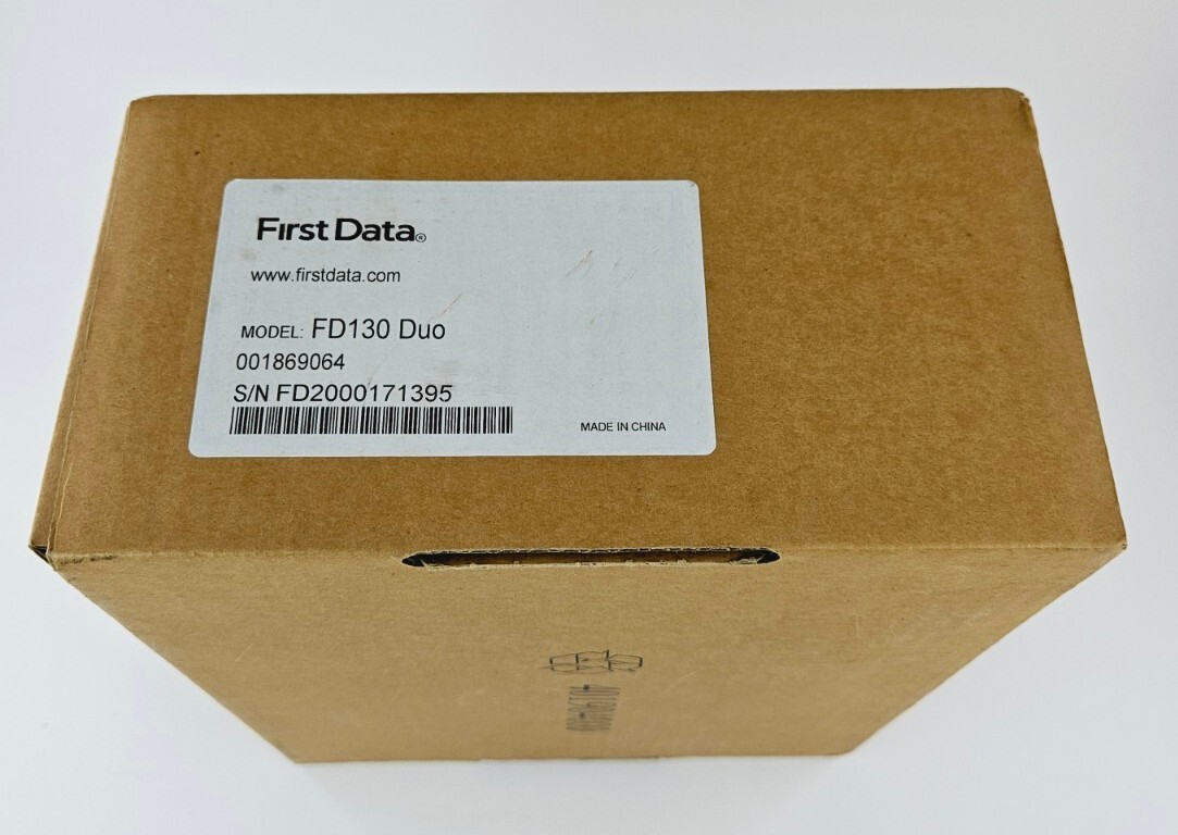 First Data FD130 DUO Credit Card Machine With FD35 EMV NFC PINpad EUC Tested