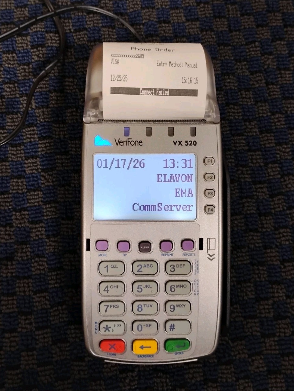 Verifone Credit Card Machine Terminal Reader Model VX520