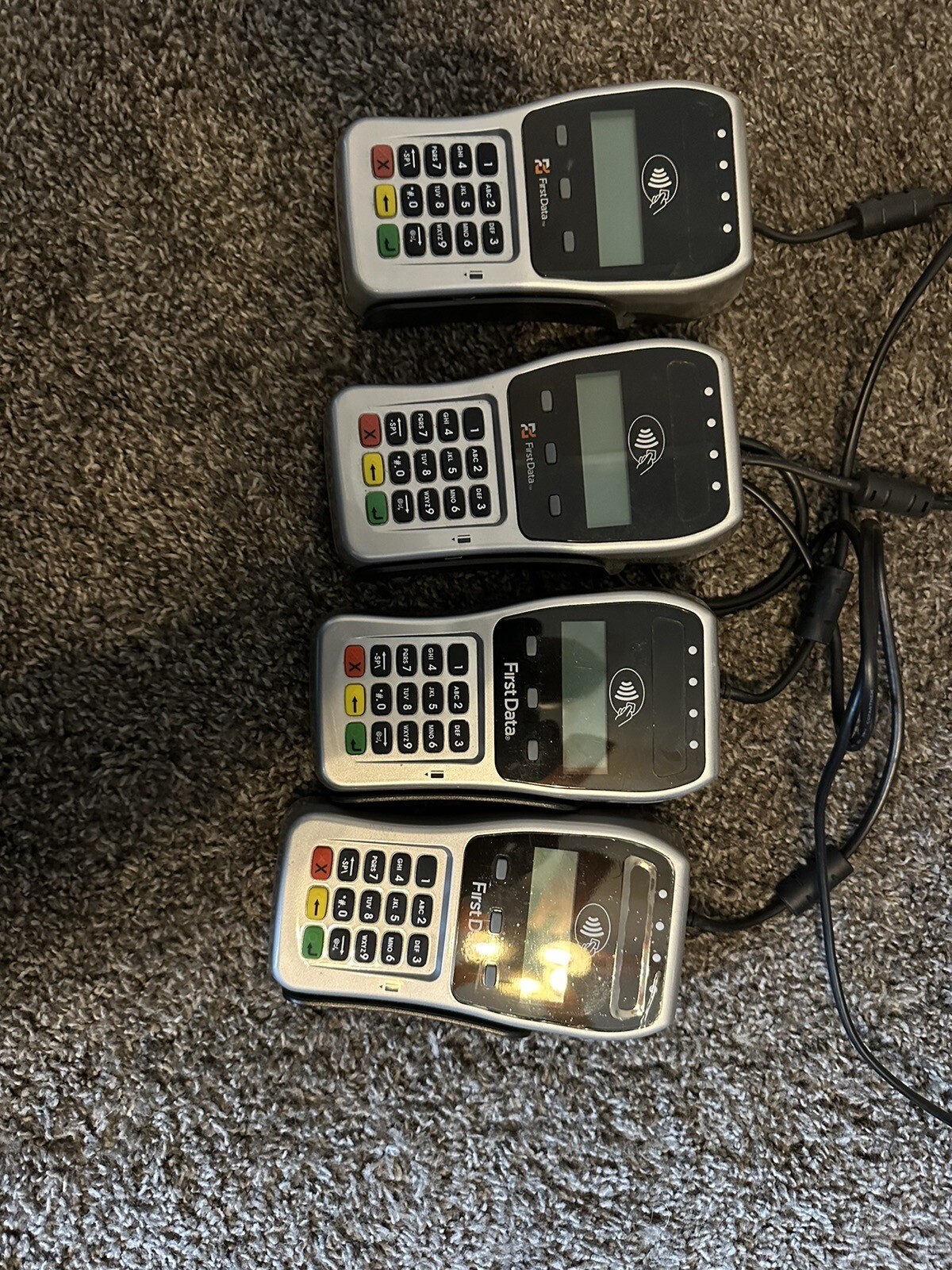 First Data FD130 Credit Card Terminal w/ PS Have (7). Also 5 FD 35 Pin Pads.4S