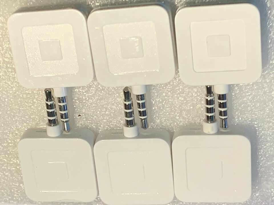 LOT OF 6 MAGSTRIPE SQUARE READERS WITH HEADSET JACK FOR IPAD