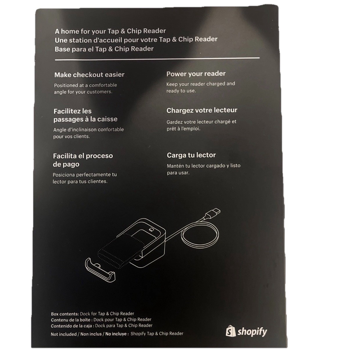 Shopify Dock for Tap And Chip Reader NEW Sealed Box