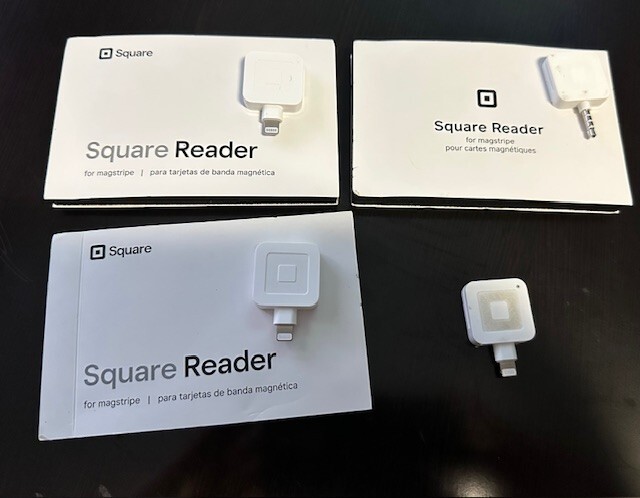 Square Reader for magstripe ( 3 Lightning connector & 1 Headphone) Lot of 4
