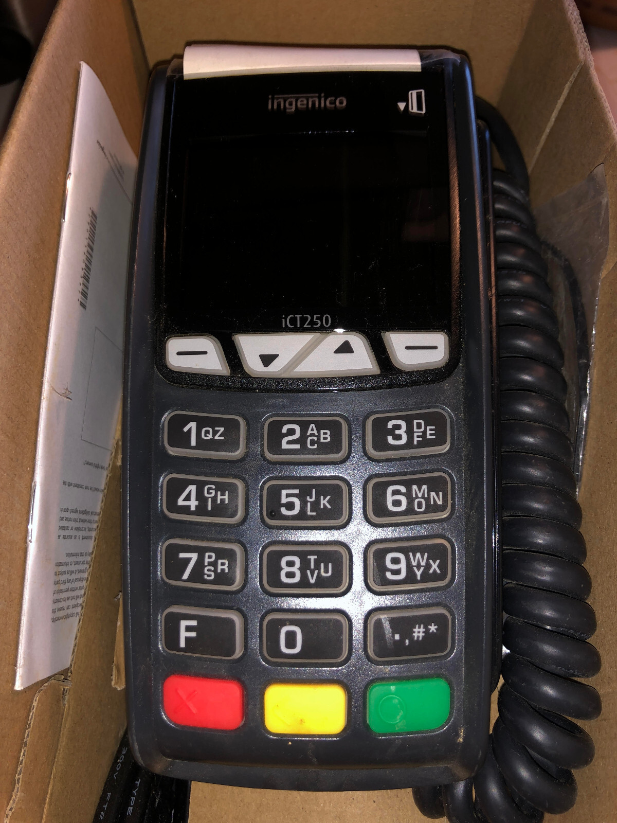 Ingenico ICT250 USB Ethernet POS Terminal w/ Power Cord