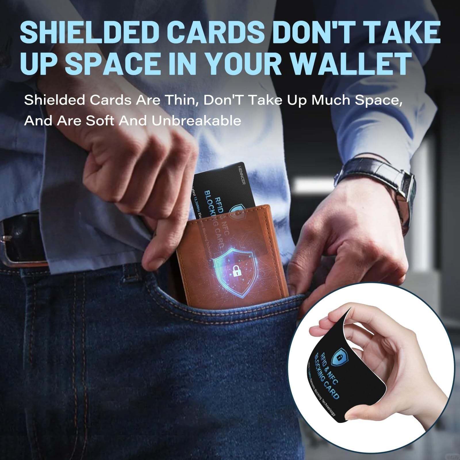 12PCS RFID Blocking Cards Premium Contactless NFC Debit Credit Card Passport …