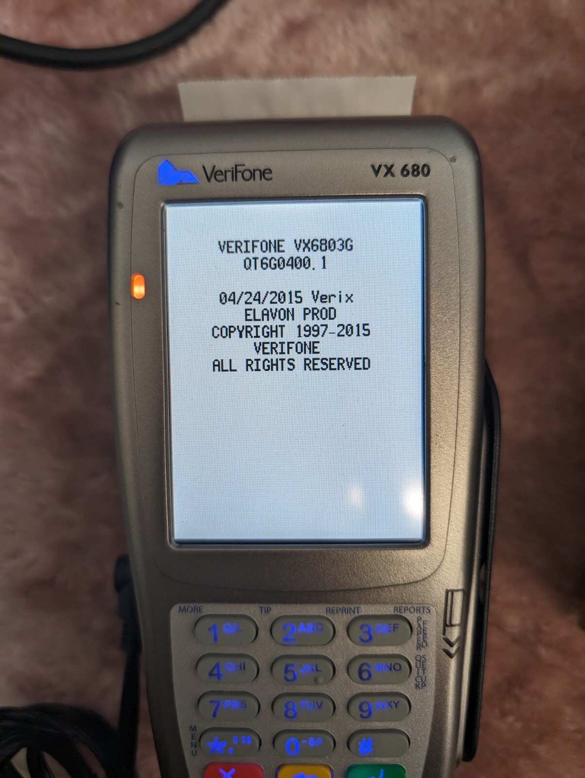 Verifone VX 680 3G Silver Handheld Wireless Bluetooth Credit Card Terminal