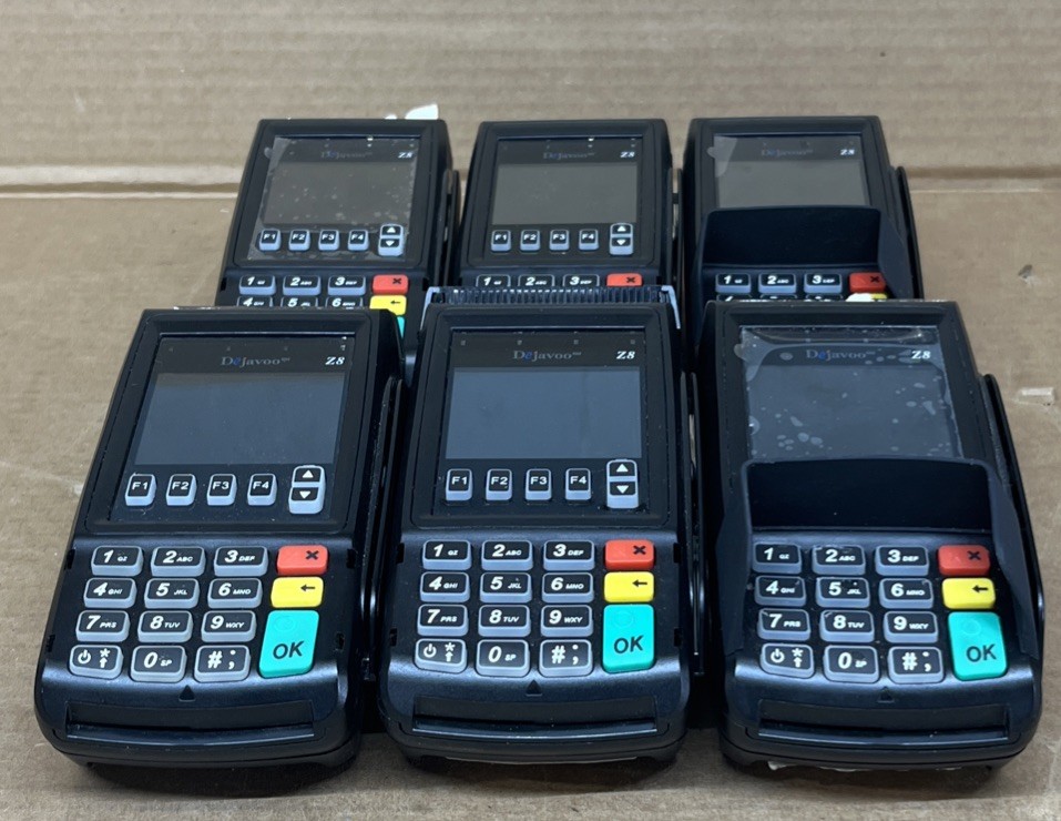 Dejavoo Z9 VEGA3000 Magnetic POS Credit Card Terminal ** Lot of 6 ** PARTS ONLY