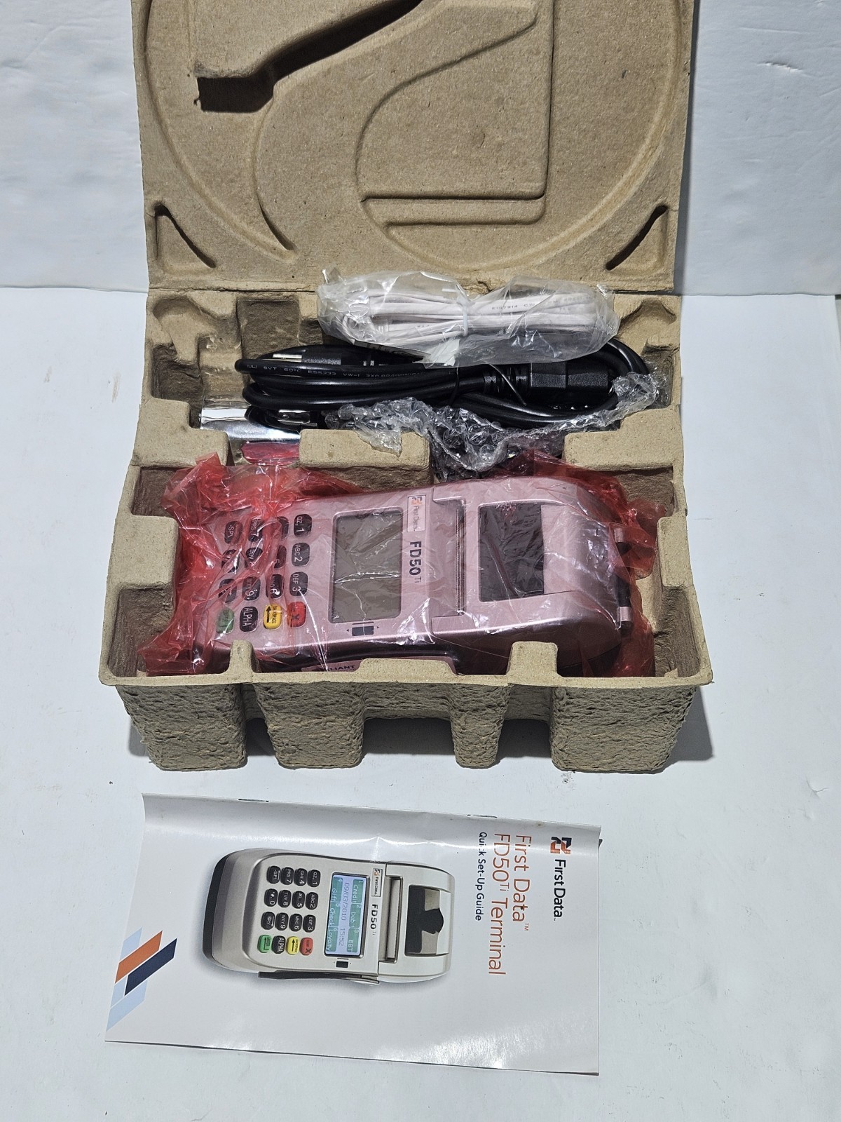 First Data FD50 Ti Credit Card Reader Terminal Brand New