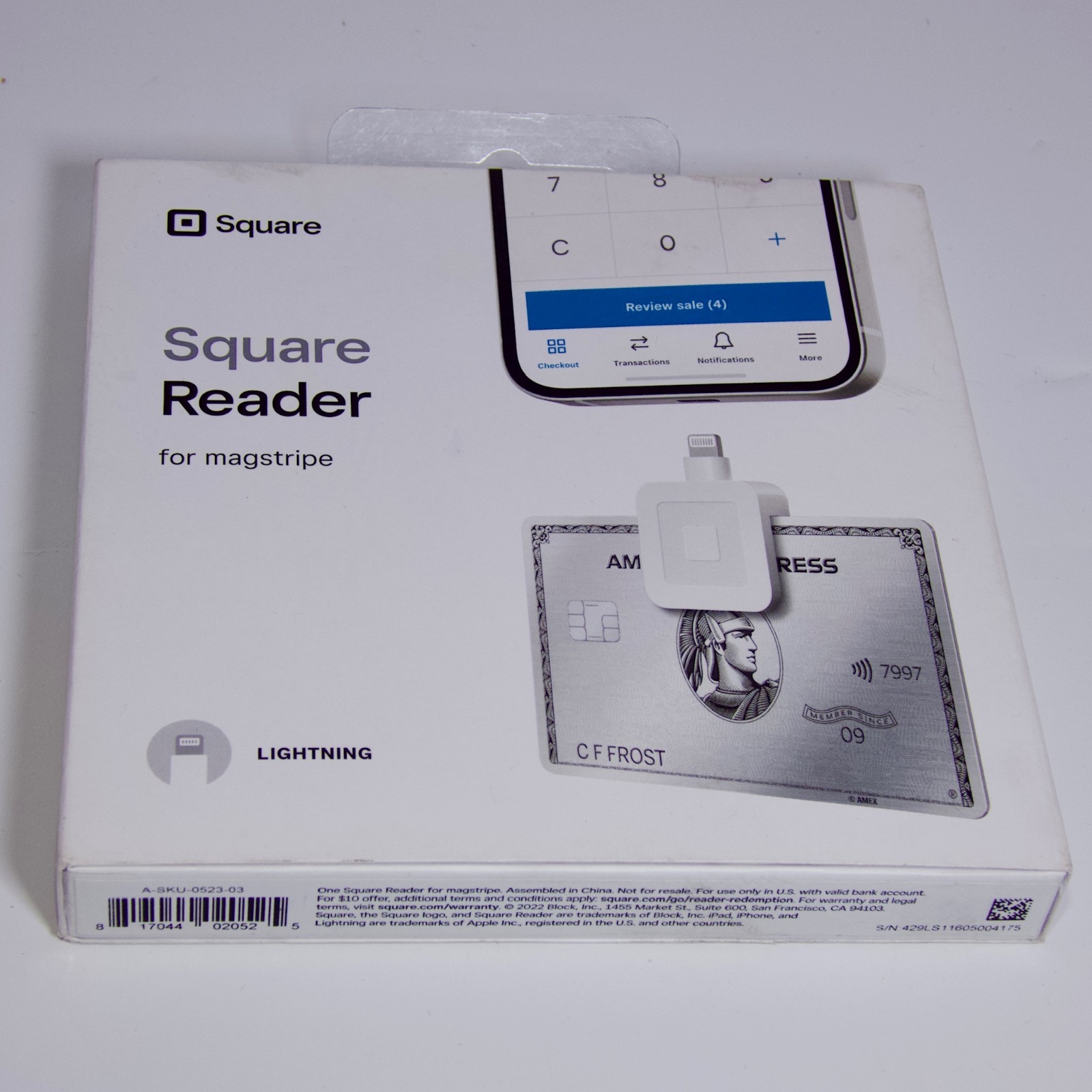 Square Reader for Magstripe (with Lightning Connector) A-SKU-0523-01