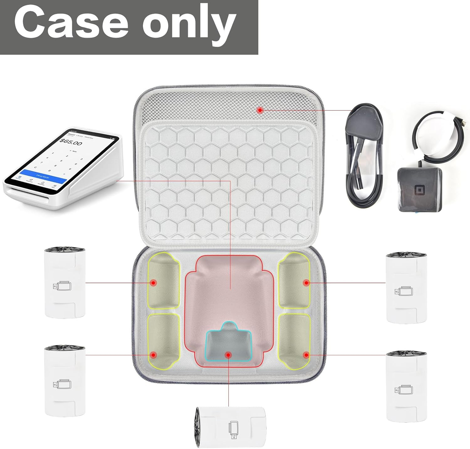 COMECASE Case Compatible with Square Terminal Credit Card Reader, Mobile POS Mac