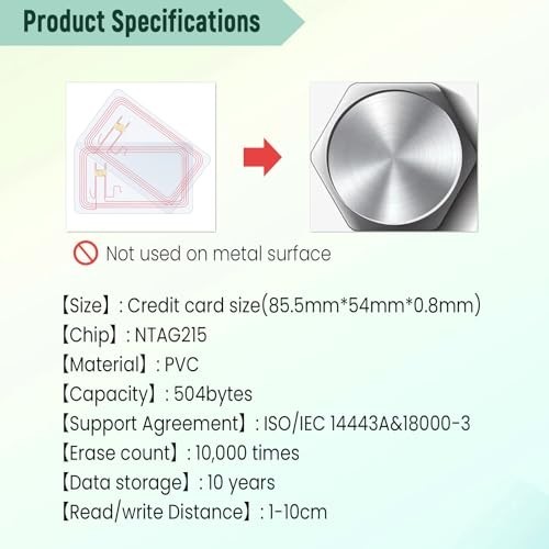 NFC Tags 10 Pack Ntag215 Transparent Cards Rewritable 504 Bytes For Amiibo TagMo