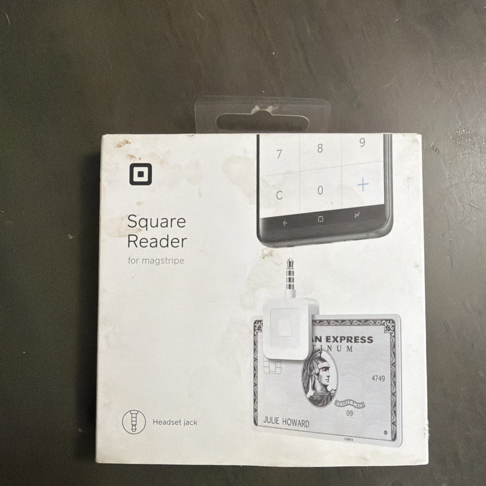 Square Credit Card Reader For iPhone/Android 3.5mm Headphone Jack Connector NEW