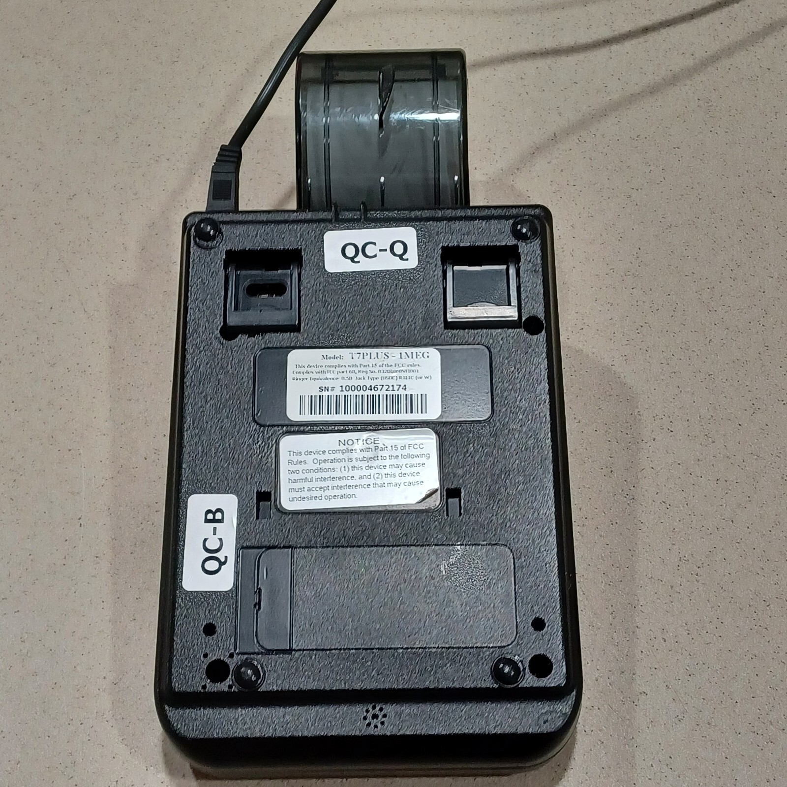 Hypercom T7Plus Chase Paymentech Credit Card Terminal w/ Power Supply. Pre-owned