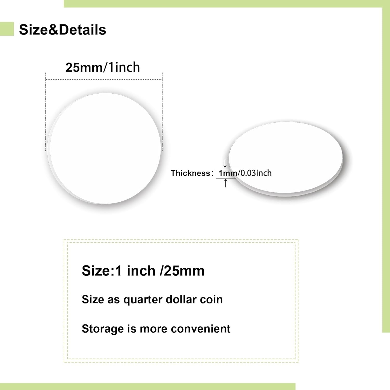10Pcs NTAG215 NFC Tags – Customizable White Coin Cards for Android Devices