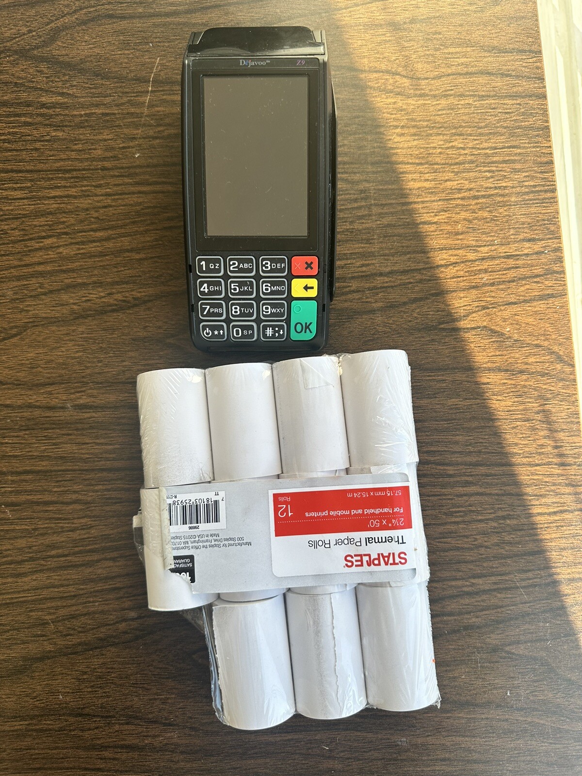 Dejavoo Z9 WiFi Vega 3000 Credit & Debit Card Processor Untested No Power Cord