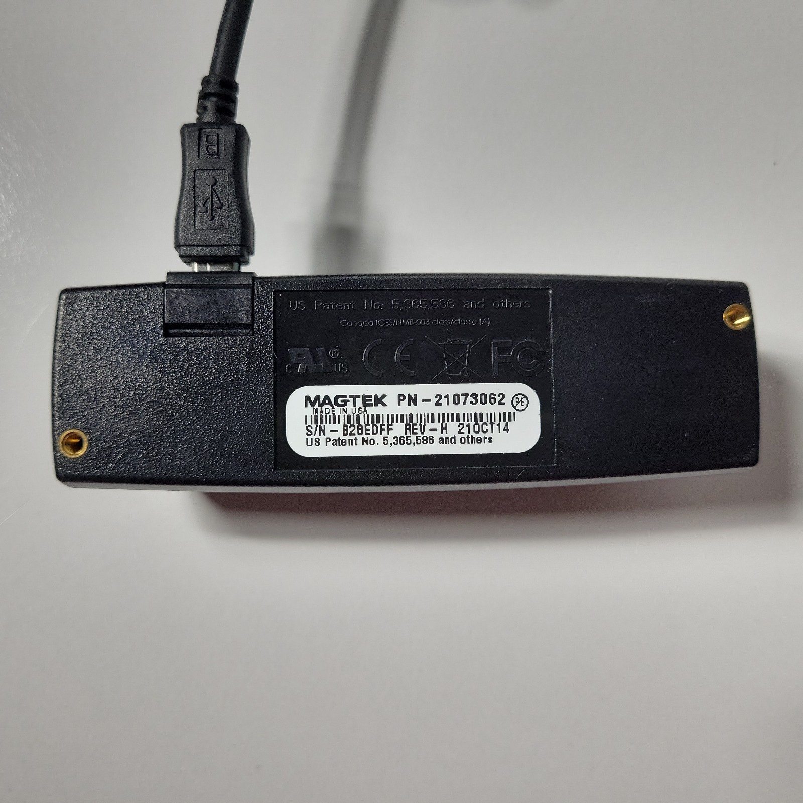 MAGTEK Dynamag Magnetic Stripe Reader 21073062 Fully Tested Working Adjustable