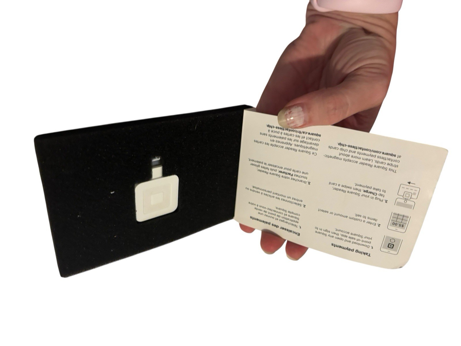 Square – Reader for Magstripe (with lightning connector) – Glossy White LOT of 5