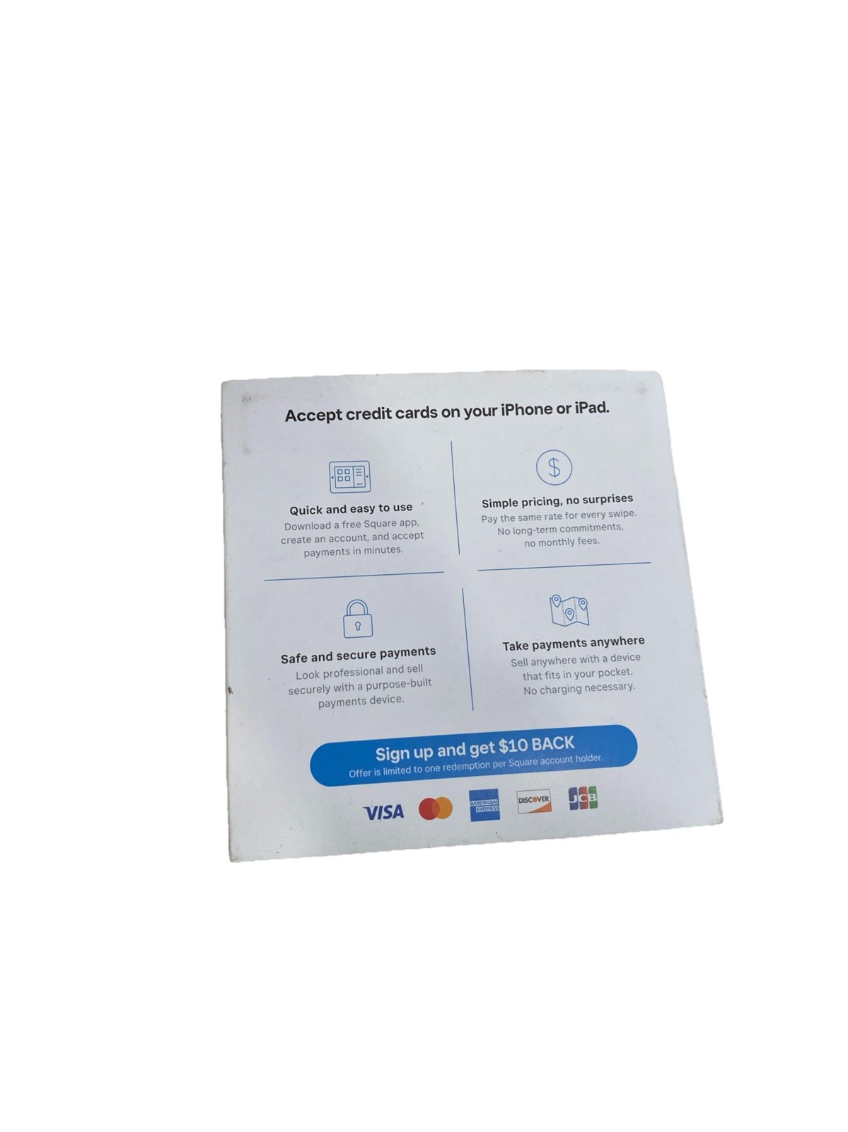 Square A-SKU-0485 Credit Card Reader Open Box